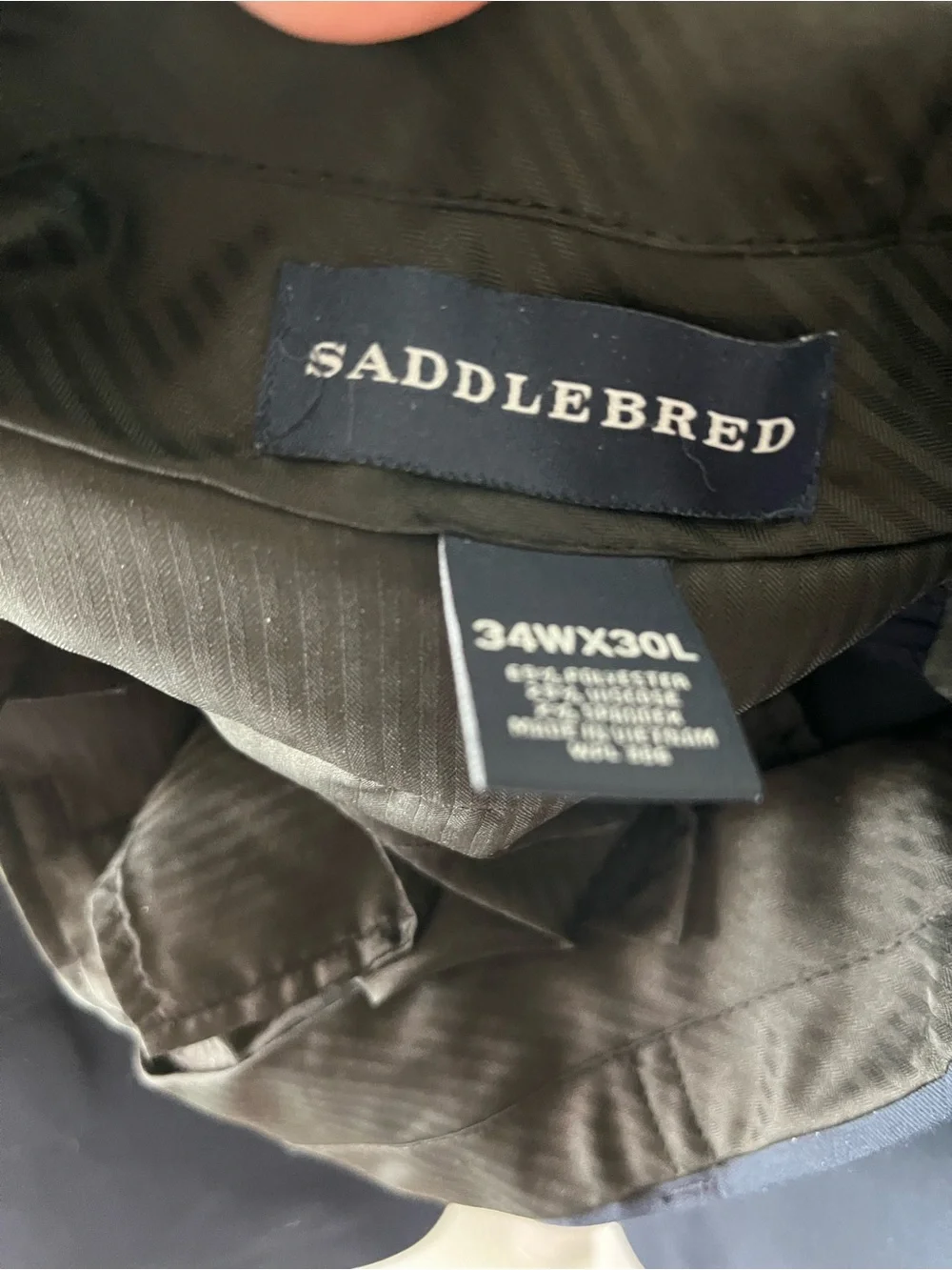 Saddlebred Dark Navy Men's Two-Button Suit Jacket